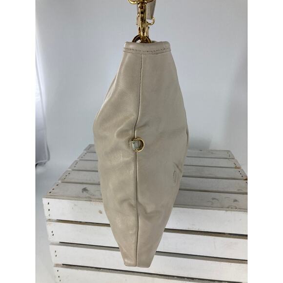 TORY BURCH MEDIUM IVORY LEATHER VERONA FOLDOVER CROSSBODY BAG - Picture 7 of 16